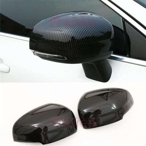 For Volvo XC60 2018 Carbon Fiber Color Side Wing Door Mirror Cover Rear View Cover Car Styling Accessories