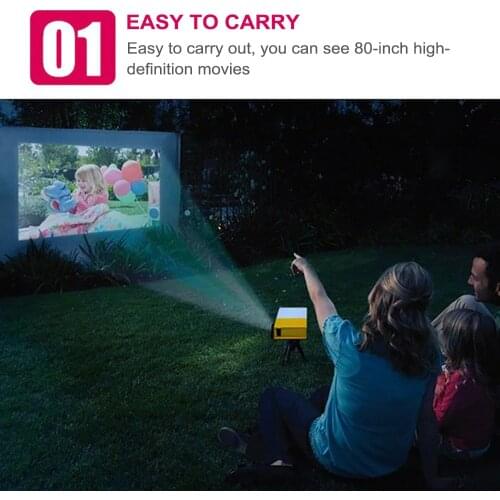G300 TFTLCD 600 Lumen Home Projector Multi-language Multi-Document High-resolution LED2M Projection Instrument Home Media Player
