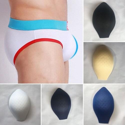 Multi Style Mens Sponge Breathable Bulge Enhancer-Cup Pouch Pad Removable For Swimwear Underpants Sexy Bulge Pad Buttocks