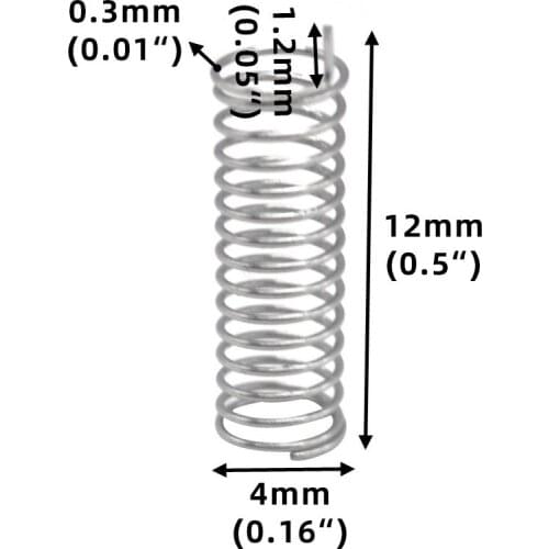 12MM Length Electronic PCB Circuit Board Key Sensor Contact Compression Switch touch the spring Springs