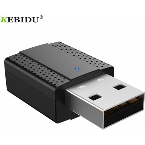 KEBIDU Portable USB Bluetooth 5.0 Transmitter Receiver 3.5mm Mini AUX Audio Wireless Adapter for Car TV PC Bluetooth Receiver