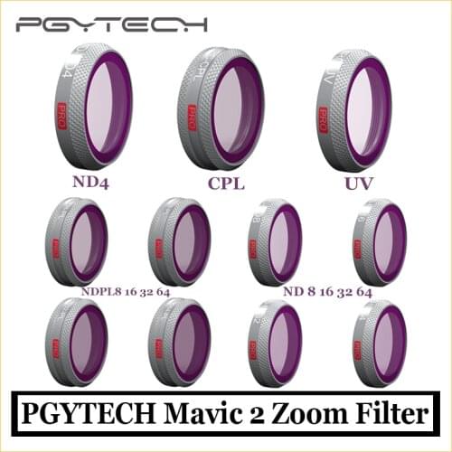 PGYTECH Mavic 2 Zoom Filter UV CPL ND 4 8 16 32 64 PL Set ND4 ND8 ND 16 ND 32 ND64 Kit Lens Filters for Mavic 2 Zoom Professiona