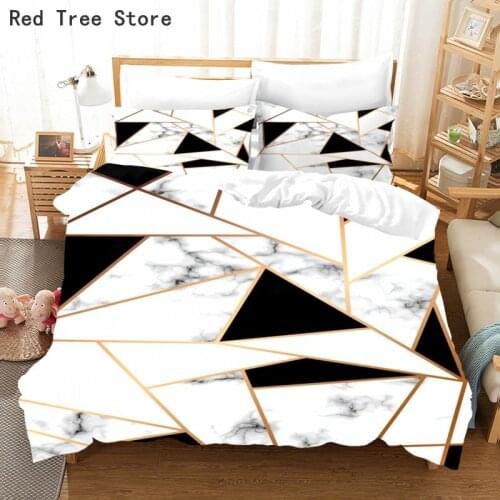 3D Marbling Simple Bedding Sets Duvet Quilt Cover Set Comforter Bed Linen Pillowcase Full Double Single King Queen Home Texitle