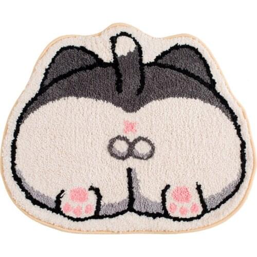 Cute Looking Household Living Bath Room Cleaning Anti slide Plush Mat