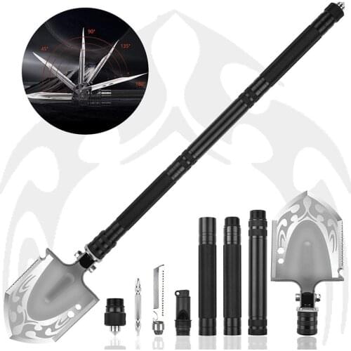 Folding Shovel Portable Survival Multi Tool Military Tactical Entrenching Tool Compact Backpacking for Hunting Camping Gardening