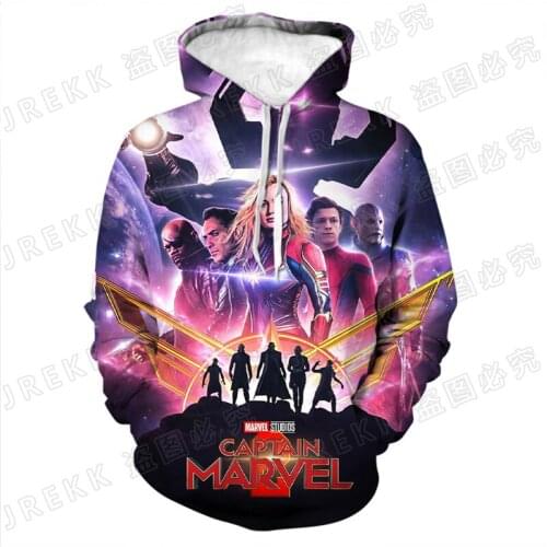 Captain Marvel Movie 3D Printed Men Sweatshirt Streetwear Casual Women Oversize Hoodies Spring Super Hero Children Clothing