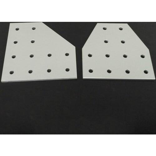1PC 12 Holes Silver Joint Board Plate Corner Angle Bracket Connection Joint Strip for 4040 6060 Double Groove Aluminum Profile