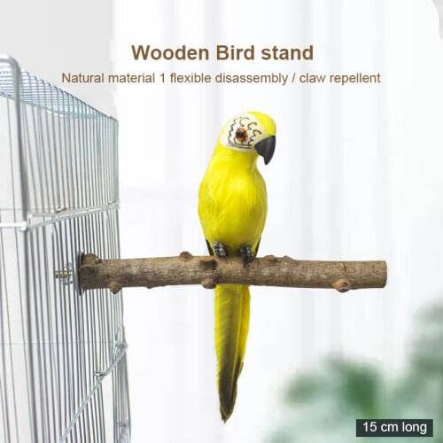 1PC Parrot Pet Raw Wood Hanging Stand Rack Toy Wooden Platform Parakeet Branch Perches Bird Supplies for Bird Cage
