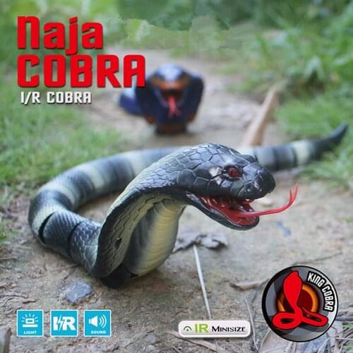1Pcs Plastic Infrared remote control Cobra Funny Gadgets Novelty Surprise Practical Jokes Simulation Animal Prank RC Snake Toy