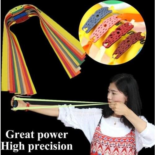 10Pcs Thickness 0.65-1.0mm Outdoor Slingshot Powerful Rubber Mixed Catapult Color Hunting Elastic Band Tubing Sports Rubber Q0B6