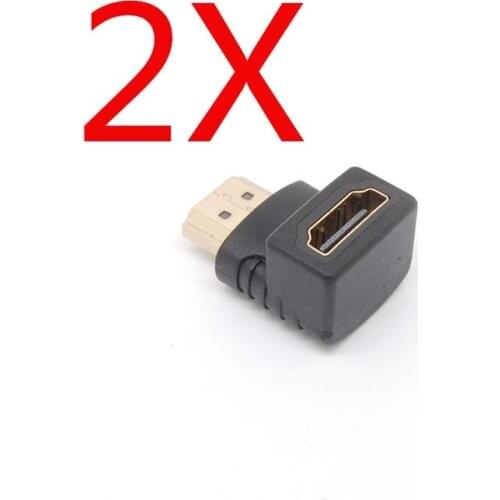 10pcs Gold Premium 1.4 HDMI Male to Female 90 degree Converter Adapter