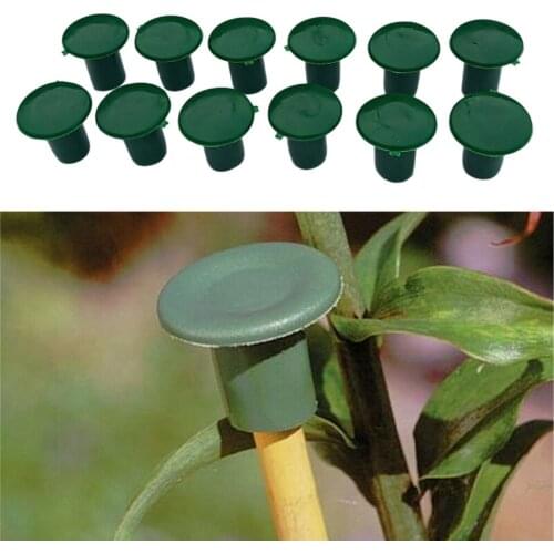 12pcs Durable Plastic Cane End Caps Bamboo Protectors Cane Tip Cover Cap Garden Planting Supplies