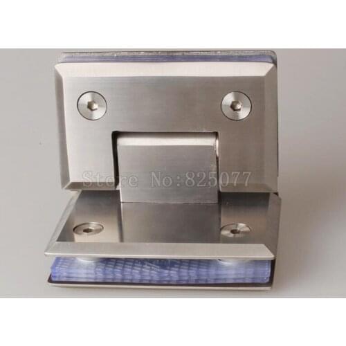 2PCS Solid stainless steel 90degrees glass hinge double-sided bathroom door hinge shower glass door hinges JF1630