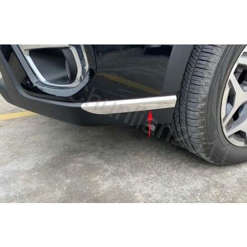 Car Front Around Corner Side Cover Trims Protector Chrome Moulding For 2019-2021 Subaru Forester 2PCS