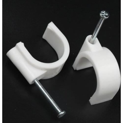 20PCS 14/16/18/20/22/25MM Circle Path Circle cable clips cable nail wire clips cable clips Round white