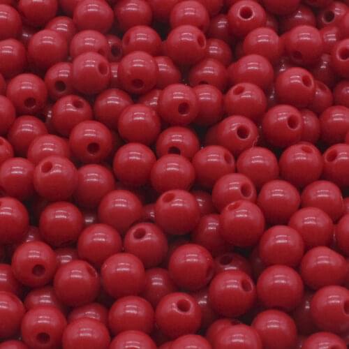 200Pcs 6mm Red Round Ball Spacer Beads For Jewelry Making DIY Jewelry Accessories