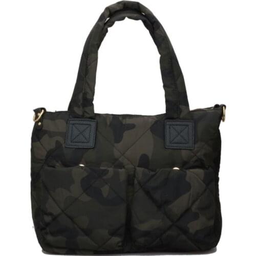 2020Shoulder Bag Women Space Pad Cotton Feather Down Bag Bucket High quality Handbag shoulder padded jacket down laptop bags