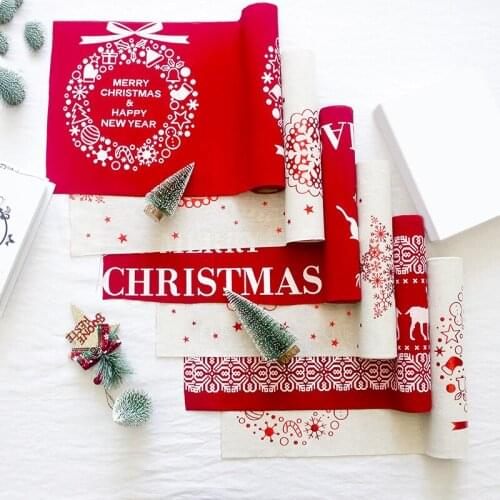 28*270cm Creative Christmas Table Runner Xmas Party Decor Table Runners Living Room Dining Table Dress Up Home Decorationon