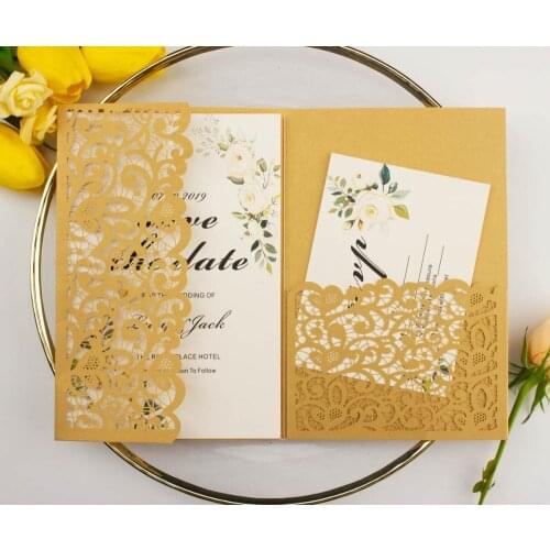 30pcs folded card with single page insert ,100pcs trifolded card with 2 pages big insert with printing and ribbon with small tag