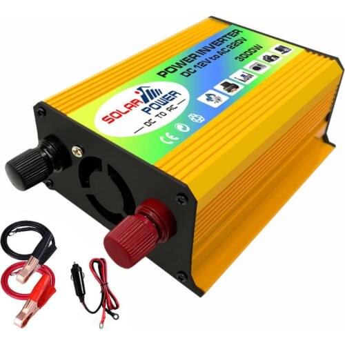Boat Car 3000W Converter Power Inverter DC 12V to AC 220V Invertor USB Charger