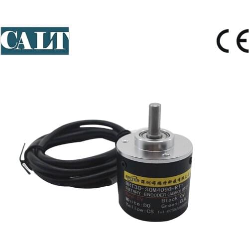 BRT38-SOM absolute rotary encoder 6mm shaft Contactless 4096 1024ppr 10bit 12bit SSI interface single ture angle measurement