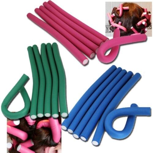 20pcs Soft Foam Curler Makers Bendy Hair Roller Twist Flexi Rods Hair Curlers Waves Tool Spiral DIY Styling Hair Rollers