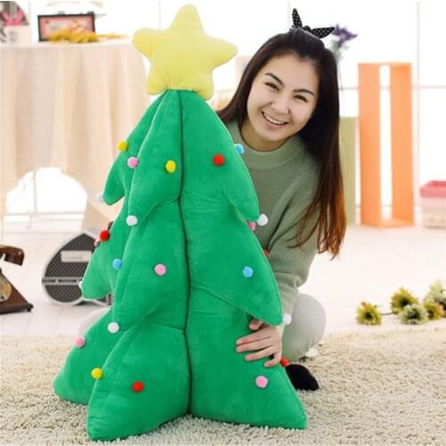 Fancytrader Biggest Giant 110cm Simulated Christmas Tree Toy Plush Stuffed Soft Green Santa Tree Pillow Christmas Decoration
