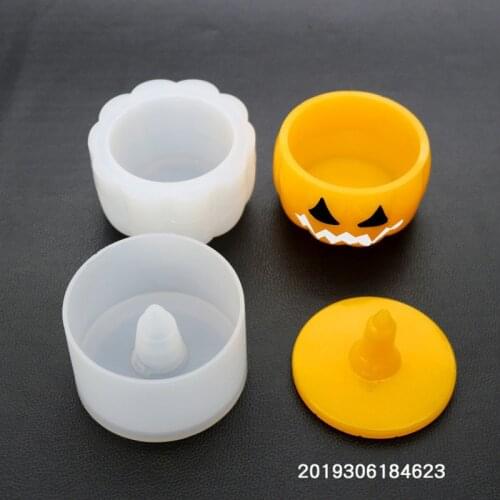 DIY Crystal Epoxy Silicone Storage Box Mold Pumpkin Storage Box With Table Halloween