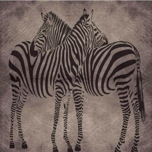 Custom mural Custom zebra mural retro European personality abstract mural background wall bedroom living room hotel wallpaper