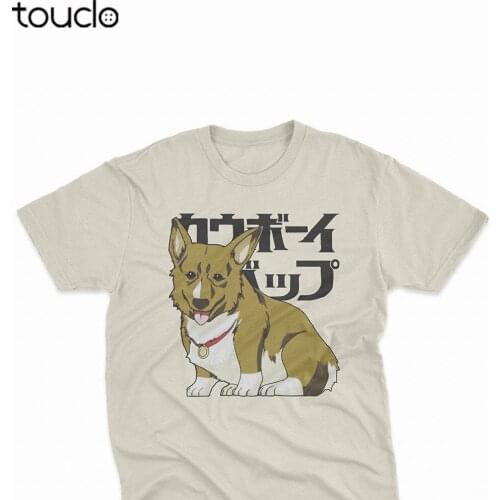 Cowboy Bebop Ein T Shirt , Anime Japanese Graphic Tees, Corgi Dog Brand Cotton Men Basic Tops Fitness T-Shirt