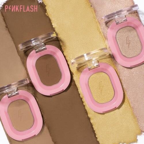 2 Color Highlighter Contouring Palette Makeup Hilight Face Blusher Shimmer Powder Contour Palette Cheek Blush Cosmetics TSLM1