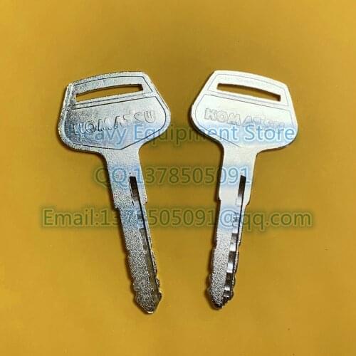 2 PCS PC-7 Key For Komatsu Heavy Equipment Construction Dozer Excavator PC200-7 PC330-7 PC350-7 FOR Komatsu - 7 MACHINE Only