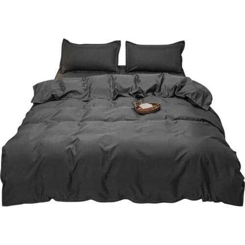 Japanese Gray Solid Color Pattern Bedding Set ,210x210 Duvet Cover Pillowcase 3pcs,200x220 Duvet Cover,Big Quilt Cover