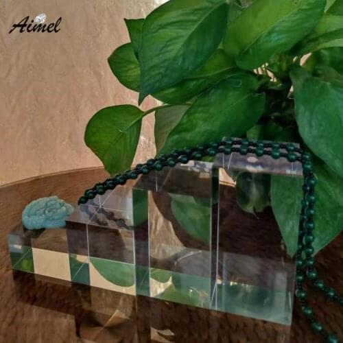 Square 5cm Acrylic Ring Jewelry Display Stand Cosmetic Pad Ornaments Block Necklace Jewelry Holder Photography Props Column