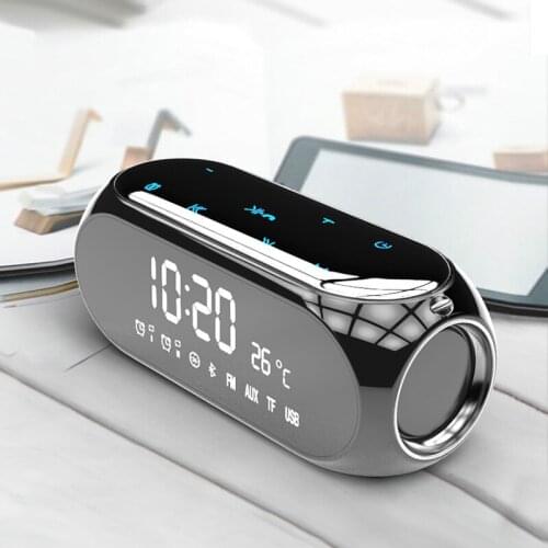 2021 New Portable Home Desktop Clocks Wireless Bluetooth Speaker Mobile Computer alarm clock digital Radio Receiver Alarm Clock