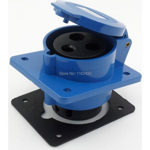 32A 2P E 3 pin 220-240V IP44 423 single phase splashproof industrial flush mounting socket