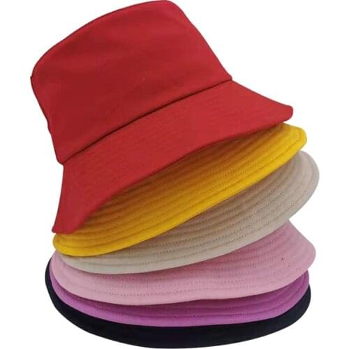 Women Various Colors Bucket Hats Men Hip Hop Fisherman Fashion Hats Cotton Outdoor Summer Casual Swag Bob Visor Bucket Caps