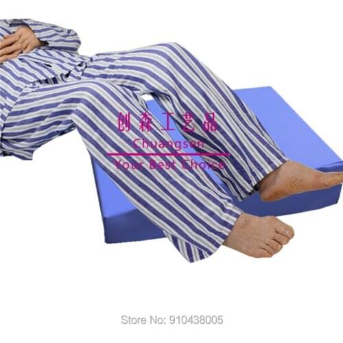 Post surgery elevating leg rest pillow foam pad , hip and knee pain relief pillow , foot and ankle injury and recovery wedge