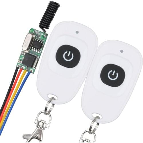 315/433MHZ Mini Remote Control Switch Micro Receiver Transmitter Module DC3V-12V Remote DC3.5v-12v Receiver3.7V 4.5V 5V 6V 9V