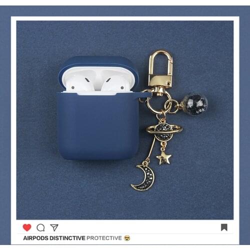 Shiny Diamond Planet Moon Headphone Shell For Apple Airpods Case Bluetooth Wireless Protective Cover For AirPods Earphone Case
