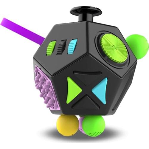 12 Sides EDC Hand For Autism ADHD Anxiety Relief Focus Kids Toys Puzzlex Gift Antistress Magic Stress Fidget Toys