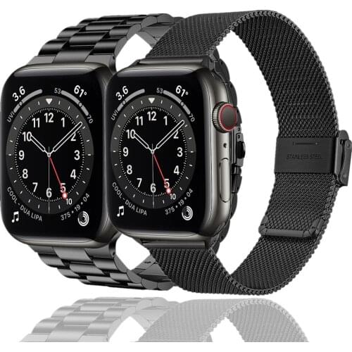 2 set pulseira for apple watch 6 SE band 5 4 44mm 40mm bracelet mesh loop for iwatch strap 3 42mm 38mm Stainless Steel bands