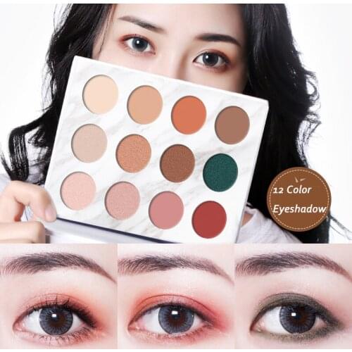 VERONNI Makeup Eyeshadow Pallete makeup 12 Color Shimmer Pigmented Eye Shadow Palette Make up Palette maquillage