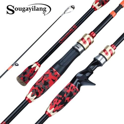 Sougayilang New Lure Fishing Rod Portable 4section Ultralight Carbon Fiber EVA Handle Spinning Casting Travel Rod 1.8m 2.1m