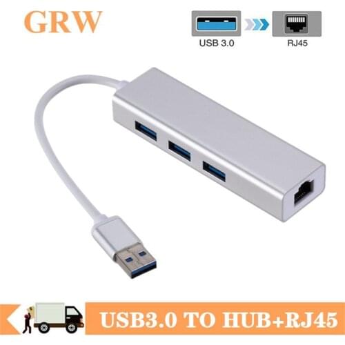 USB 3.0 to RJ45 Hub 100M Ethernet Network Card USB Ethernet USB Lan For Macbook Windows 3 Ports USB 3.0 RJ45 Network Adapter