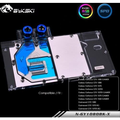 Bykski Water Block For Galaxy Geforce GTX 1080/1070Ti/1070/1060 GAMER,For Gainword GTX 1080/1070ti/1070 8G,N-GY1080BK-X