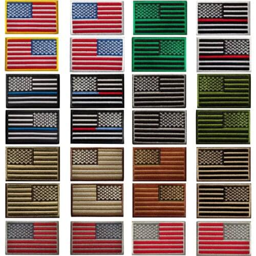 Embroidery HOOK&LOOP Old Glory patch national flag cartoon patches for bag hat badges applique patches for clothing EQ-2391