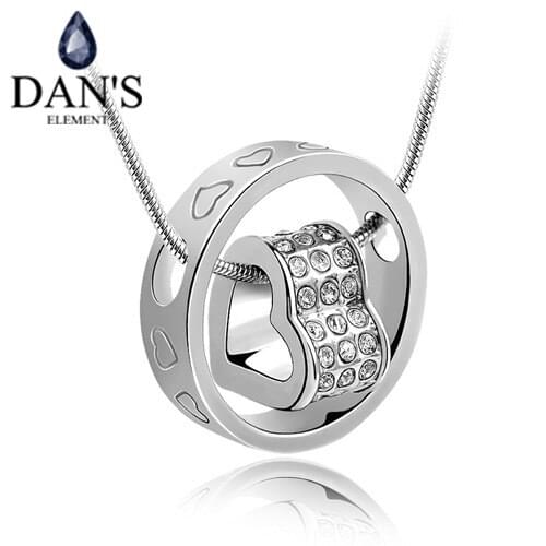 DANS Real Austrian Crystals Pendant Necklace for women Fashion Necklace New Sale Hot #81387