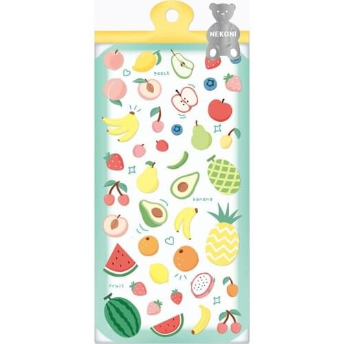 1 Sheet Kawaii Colorful Laser Stickers Fruit Cupid Party Animal Hand Account Material Decoration Sticker