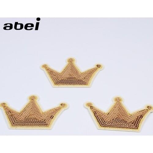 10pcs/lot Cartoon Crown Badges Embroidery Repair Patch Applique Ironing Clothing Sewing Supplies Decorative Patches